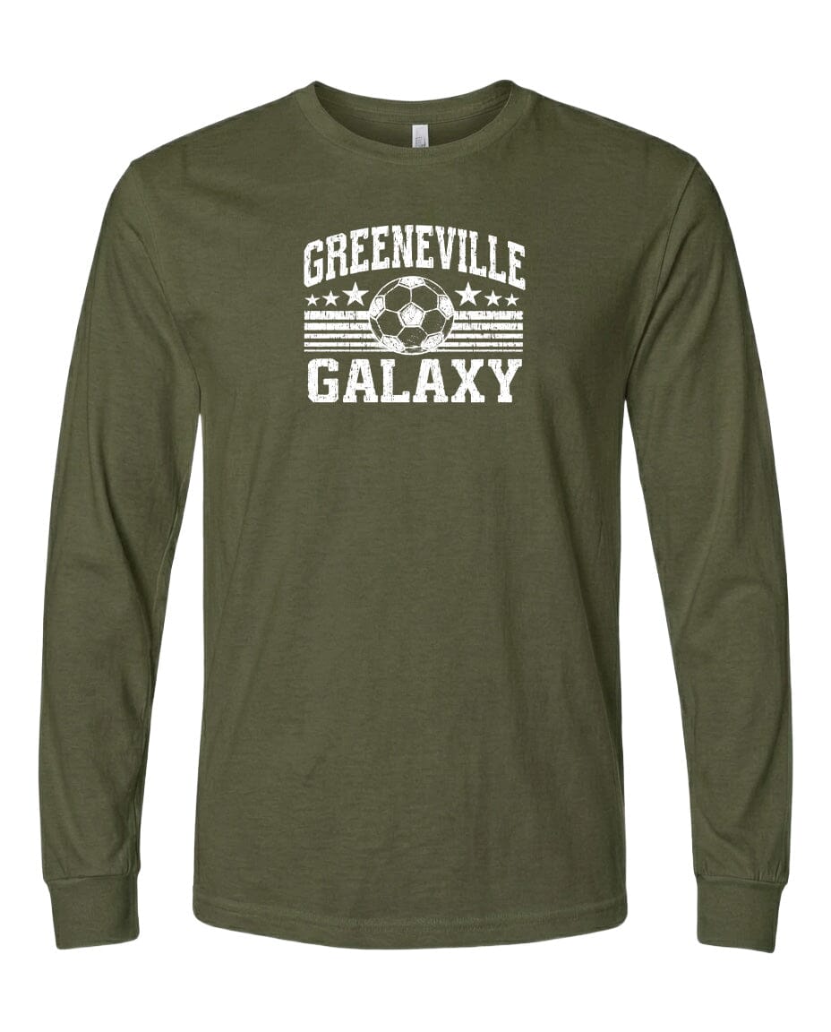 YOUTH Greeneville Galaxy Ball Chest Logo T Shirt | Hoodie | Long Sleeve | Sweatshirt | Crew Neck | Tank Top Fiesta Doodle waterproof vinyl sticker. dishwasher safe outdoor sticker.