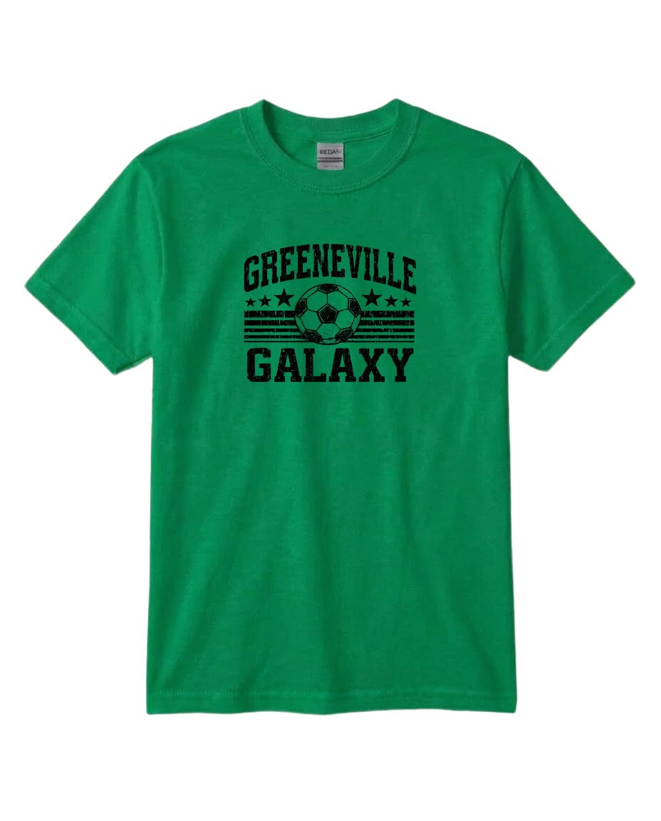 YOUTH Greeneville Galaxy Ball Chest Logo T Shirt | Hoodie | Long Sleeve | Sweatshirt | Crew Neck | Tank Top Fiesta Doodle waterproof vinyl sticker. dishwasher safe outdoor sticker.