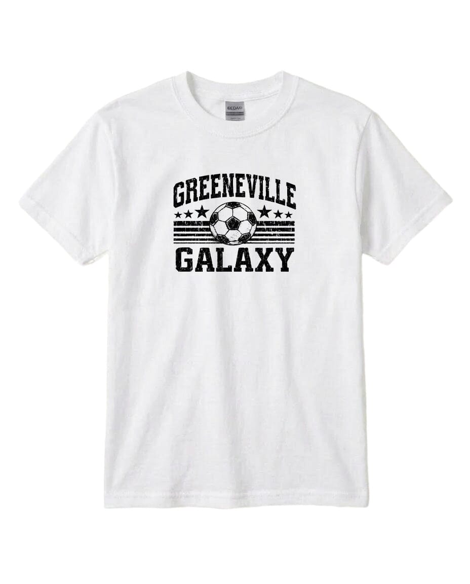 YOUTH Greeneville Galaxy Ball Chest Logo T Shirt | Hoodie | Long Sleeve | Sweatshirt | Crew Neck | Tank Top Fiesta Doodle waterproof vinyl sticker. dishwasher safe outdoor sticker.