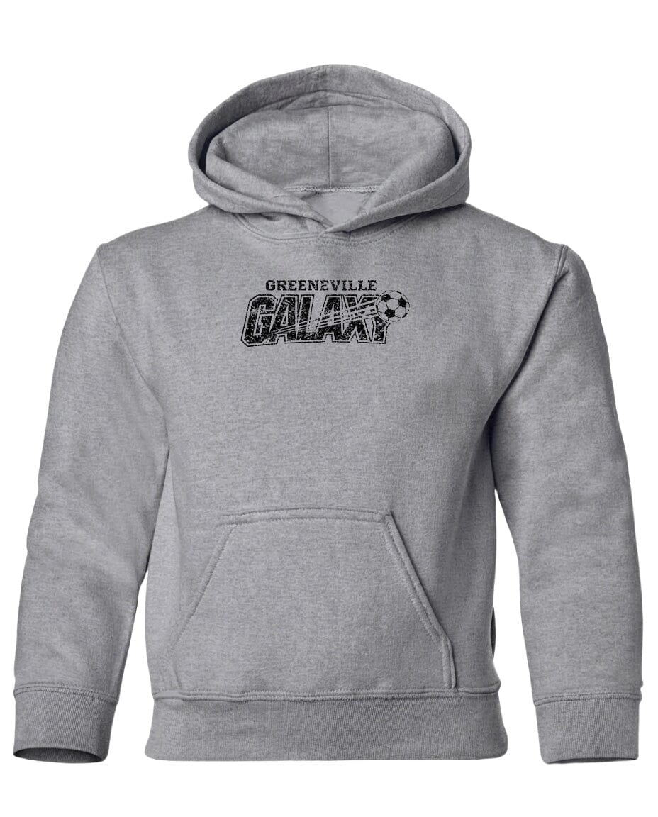 YOUTH Greeneville Galaxy Distressed Chest Logo T Shirt | Hoodie | Long Sleeve | Sweatshirt | Crew Neck | Tank Top Fiesta Doodle Heavyweight Hoodie YXS Sport Gray waterproof vinyl sticker. dishwasher safe outdoor sticker.