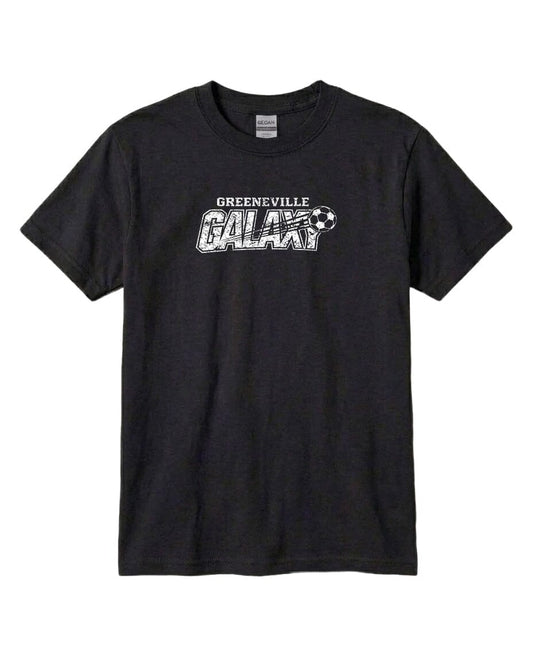 YOUTH Greeneville Galaxy Distressed Chest Logo T Shirt | Hoodie | Long Sleeve | Sweatshirt | Crew Neck | Tank Top Fiesta Doodle T Shirt YXS Black waterproof vinyl sticker. dishwasher safe outdoor sticker.