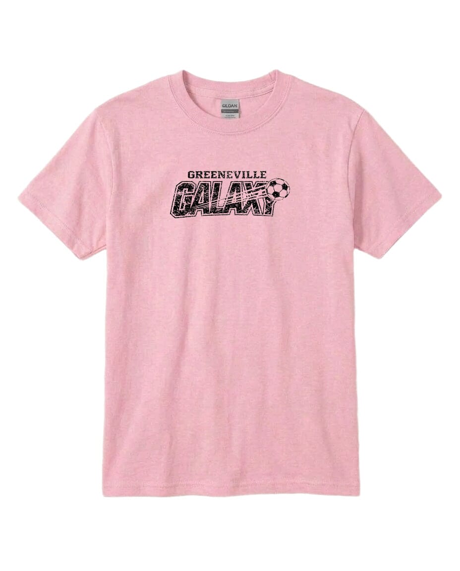 YOUTH Greeneville Galaxy Distressed Chest Logo T Shirt | Hoodie | Long Sleeve | Sweatshirt | Crew Neck | Tank Top Fiesta Doodle T Shirt YXS Light Pink waterproof vinyl sticker. dishwasher safe outdoor sticker.