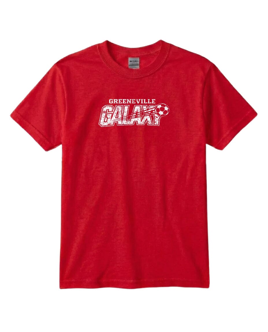 YOUTH Greeneville Galaxy Distressed Chest Logo T Shirt | Hoodie | Long Sleeve | Sweatshirt | Crew Neck | Tank Top Fiesta Doodle T Shirt YXS Red waterproof vinyl sticker. dishwasher safe outdoor sticker.