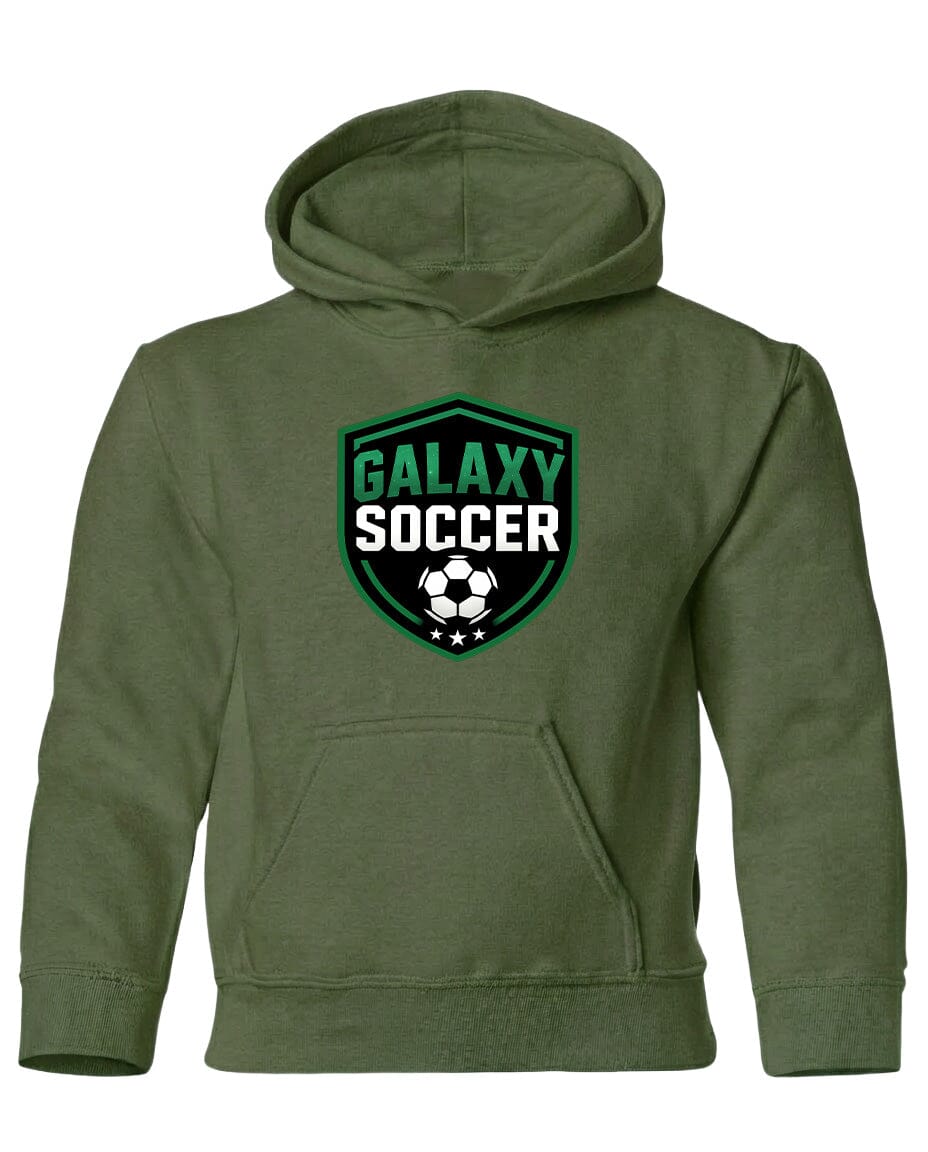 Youth Greeneville Galaxy Soccer Crest Chest Logo T Shirt | Hoodie | Long Sleeve | Sweatshirt | Crew Neck | Tank Top Fiesta Doodle Heavyweight Hoodie YXS Military Green waterproof vinyl sticker. dishwasher safe outdoor sticker.