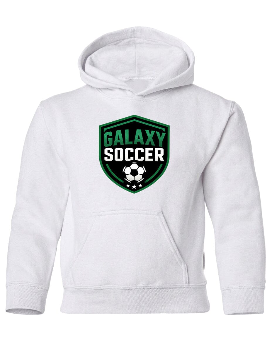 Youth Greeneville Galaxy Soccer Crest Chest Logo T Shirt | Hoodie | Long Sleeve | Sweatshirt | Crew Neck | Tank Top Fiesta Doodle Heavyweight Hoodie YXS White waterproof vinyl sticker. dishwasher safe outdoor sticker.