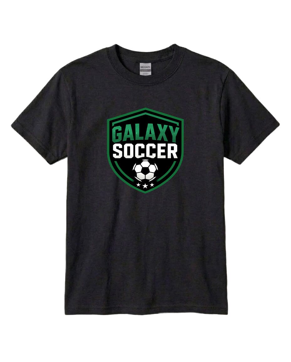 Youth Greeneville Galaxy Soccer Crest Chest Logo T Shirt | Hoodie | Long Sleeve | Sweatshirt | Crew Neck | Tank Top Fiesta Doodle T Shirt YXS Black waterproof vinyl sticker. dishwasher safe outdoor sticker.
