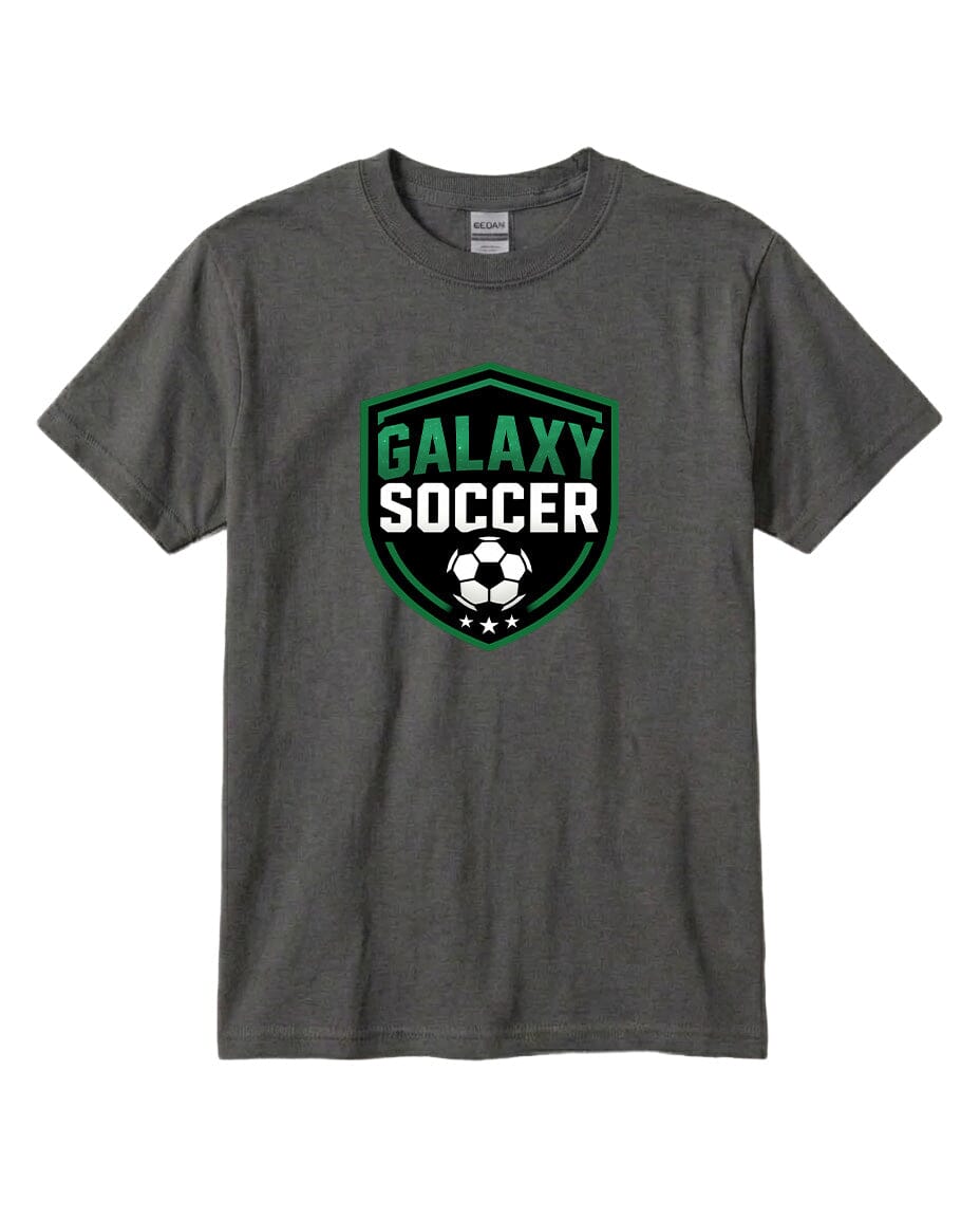 Youth Greeneville Galaxy Soccer Crest Chest Logo T Shirt | Hoodie | Long Sleeve | Sweatshirt | Crew Neck | Tank Top Fiesta Doodle T Shirt YXS Charcoal waterproof vinyl sticker. dishwasher safe outdoor sticker.