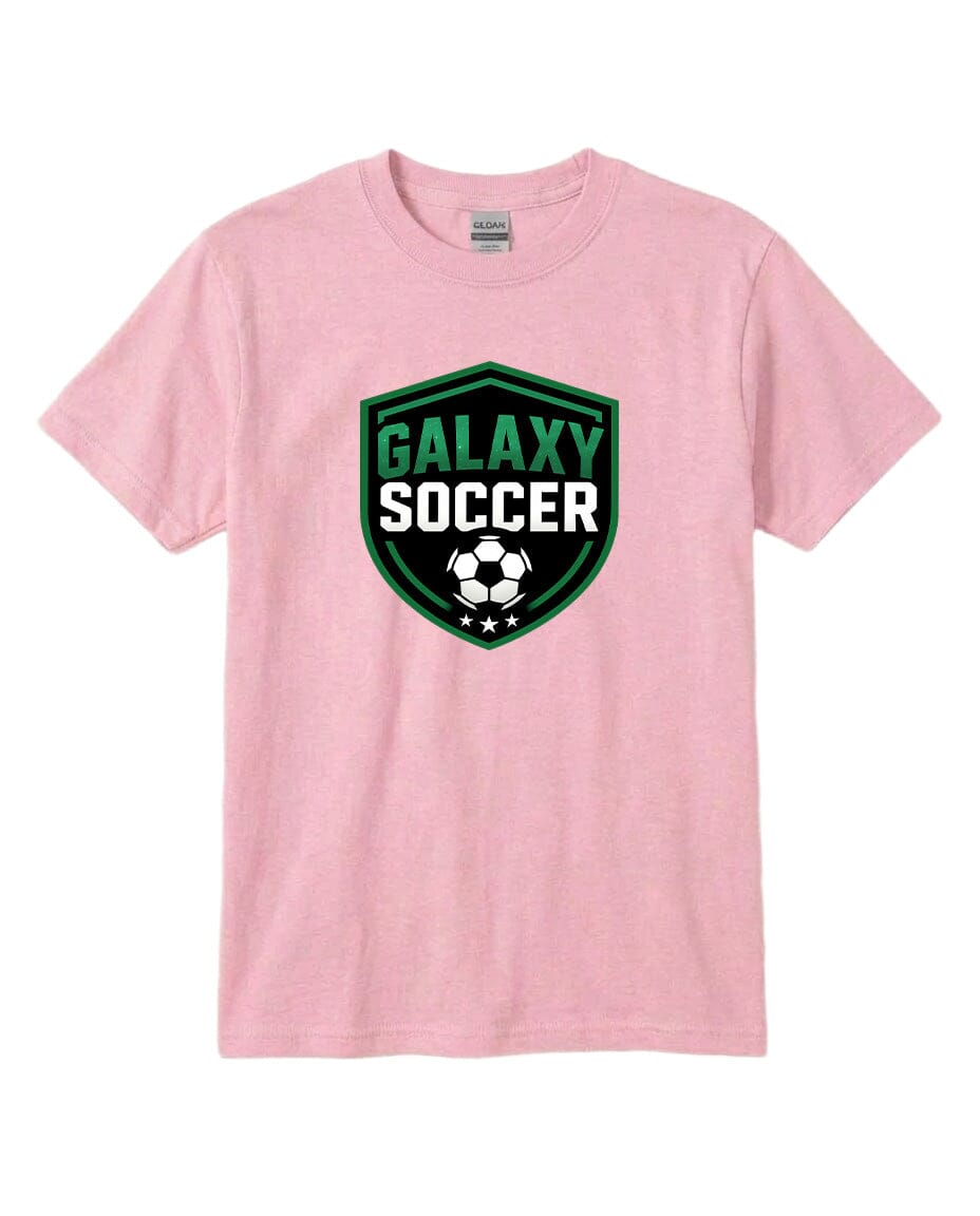 Youth Greeneville Galaxy Soccer Crest Chest Logo T Shirt | Hoodie | Long Sleeve | Sweatshirt | Crew Neck | Tank Top Fiesta Doodle T Shirt YXS Light Pink waterproof vinyl sticker. dishwasher safe outdoor sticker.