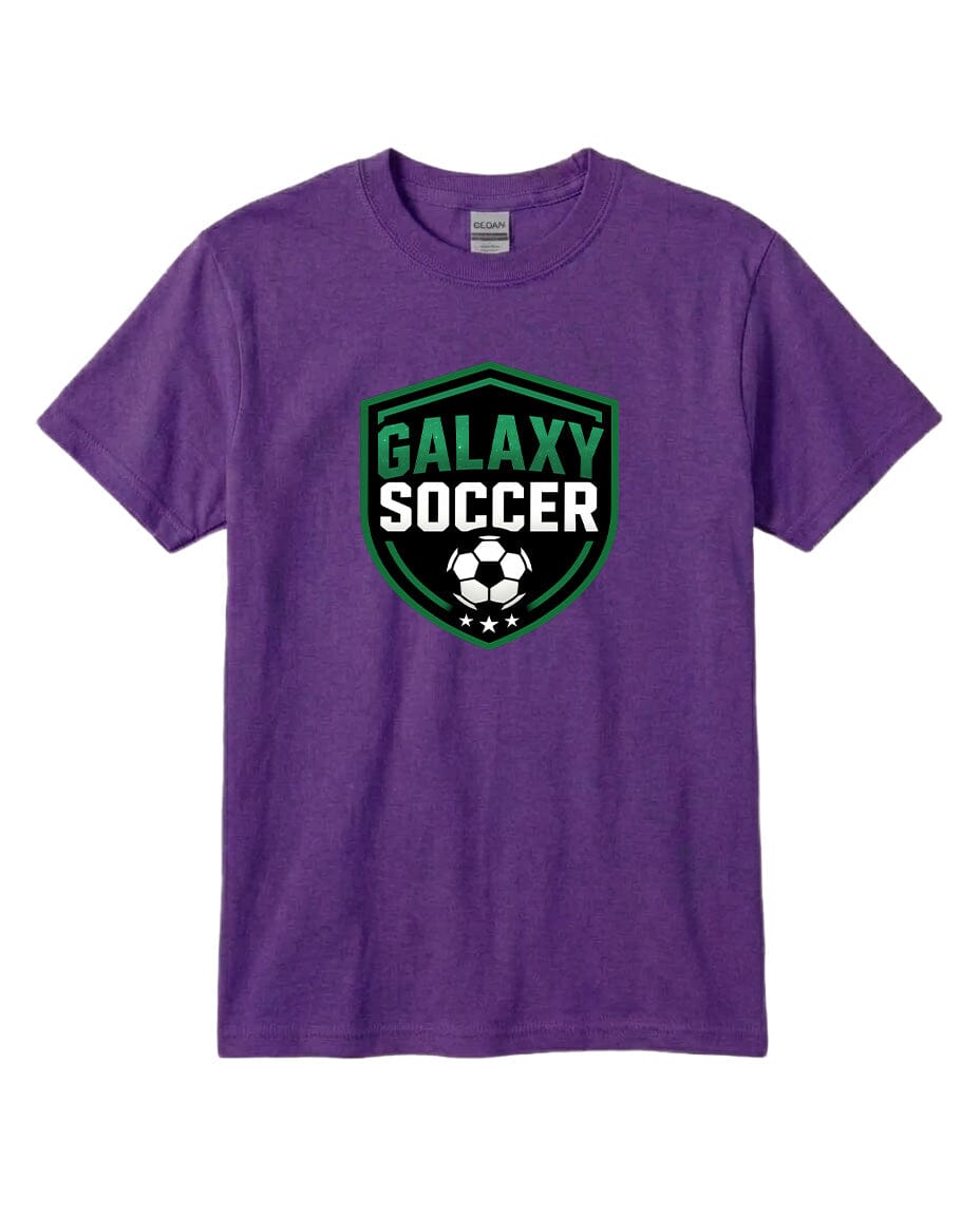 Youth Greeneville Galaxy Soccer Crest Chest Logo T Shirt | Hoodie | Long Sleeve | Sweatshirt | Crew Neck | Tank Top Fiesta Doodle T Shirt YXS Purple waterproof vinyl sticker. dishwasher safe outdoor sticker.