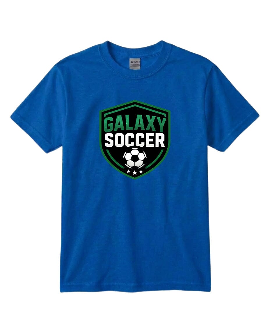 Youth Greeneville Galaxy Soccer Crest Chest Logo T Shirt | Hoodie | Long Sleeve | Sweatshirt | Crew Neck | Tank Top Fiesta Doodle T Shirt YXS Royal Blue waterproof vinyl sticker. dishwasher safe outdoor sticker.