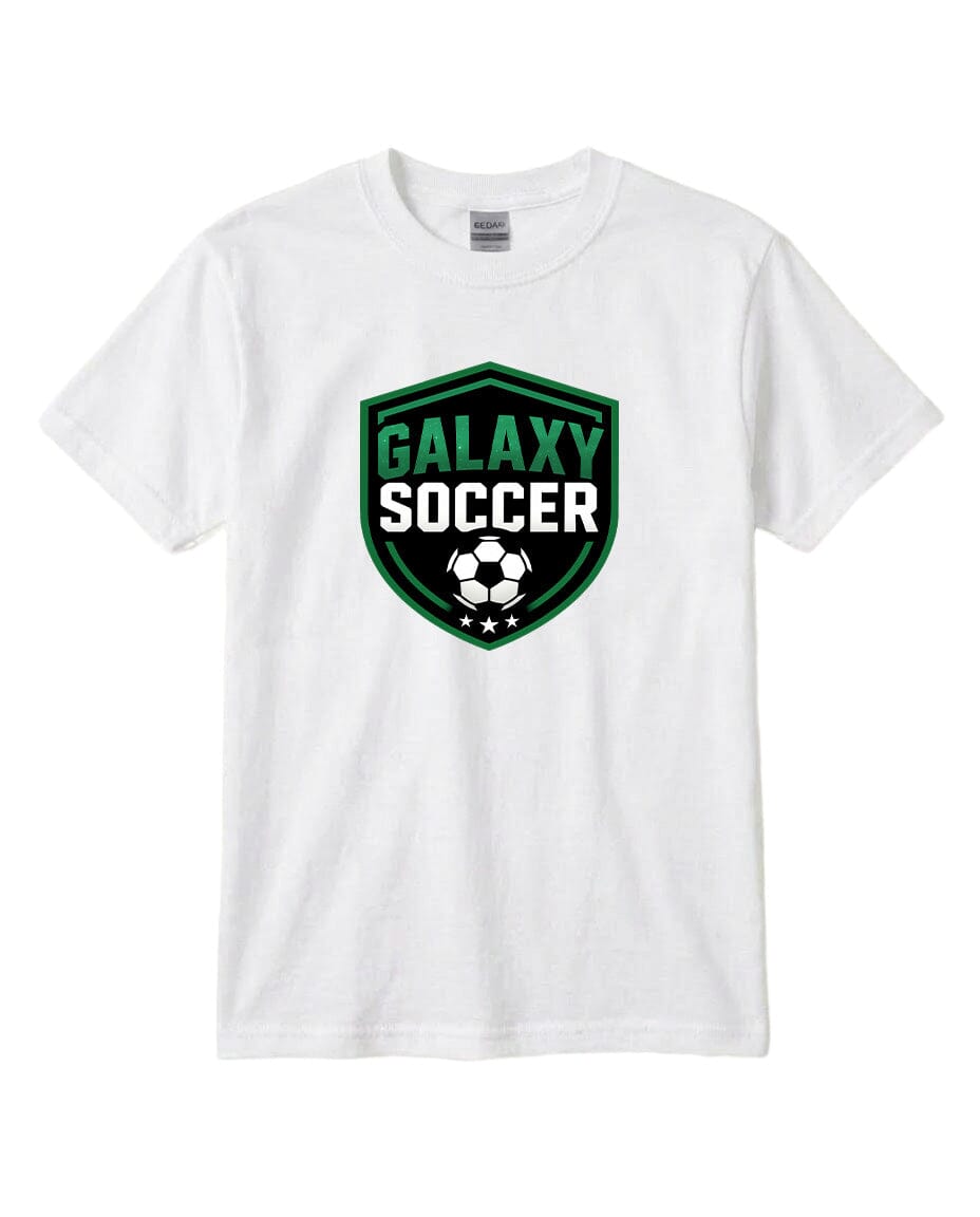 Youth Greeneville Galaxy Soccer Crest Chest Logo T Shirt | Hoodie | Long Sleeve | Sweatshirt | Crew Neck | Tank Top Fiesta Doodle T Shirt YXS White waterproof vinyl sticker. dishwasher safe outdoor sticker.