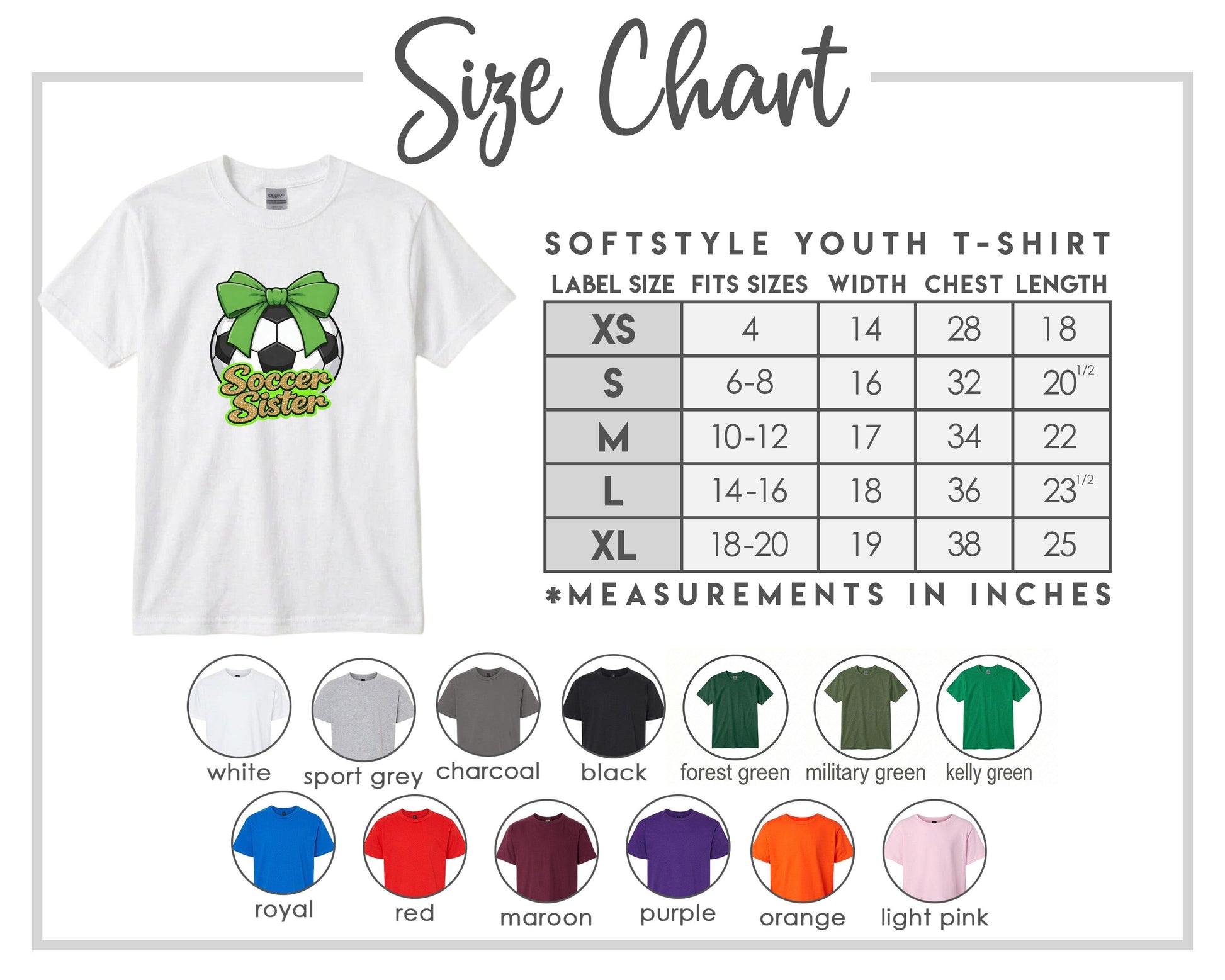 YOUTH Soccer Sister Chest Logo T Shirt | Hoodie | Long Sleeve | Sweatshirt | Crew Neck | Tank Top 2 Fiesta Doodle waterproof vinyl sticker. dishwasher safe outdoor sticker.