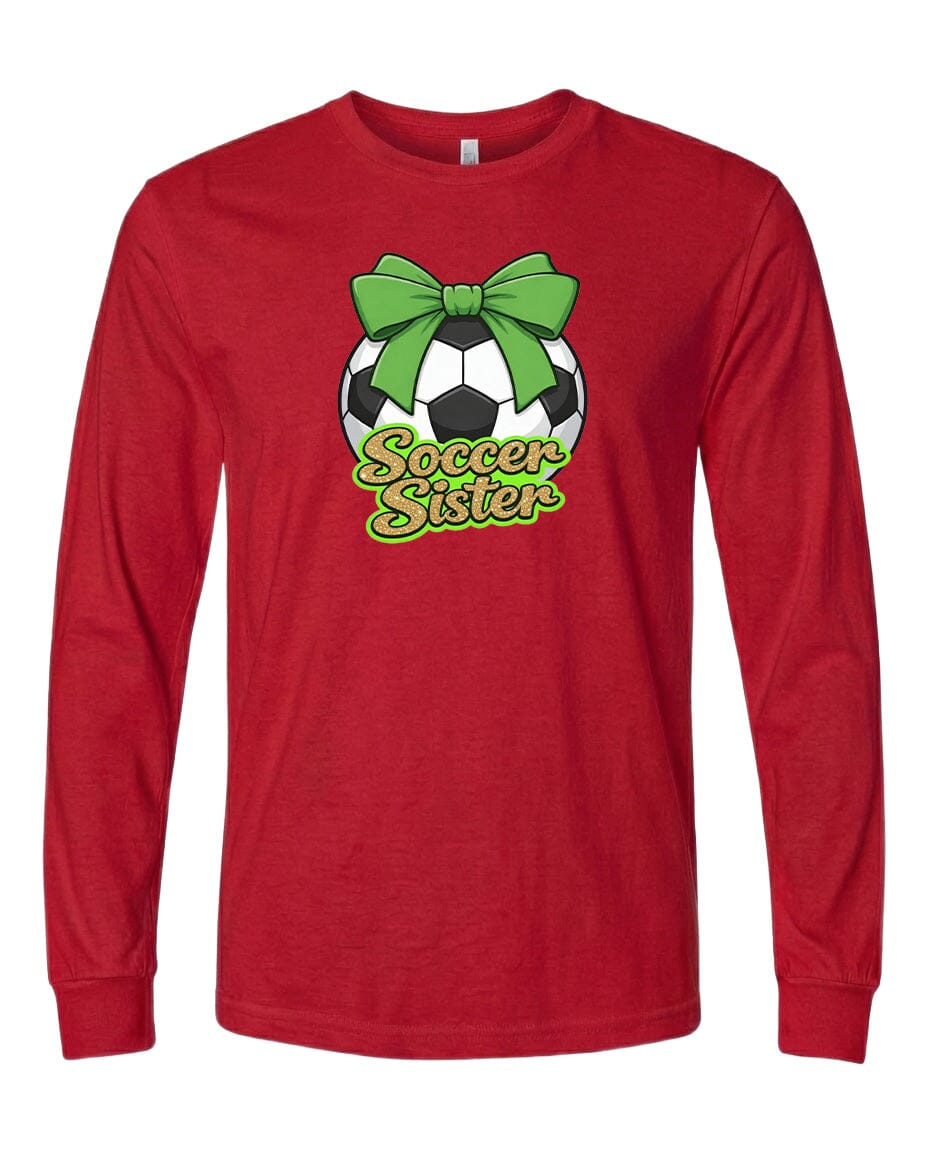 YOUTH Soccer Sister Chest Logo T Shirt | Hoodie | Long Sleeve | Sweatshirt | Crew Neck | Tank Top 2 Fiesta Doodle waterproof vinyl sticker. dishwasher safe outdoor sticker.