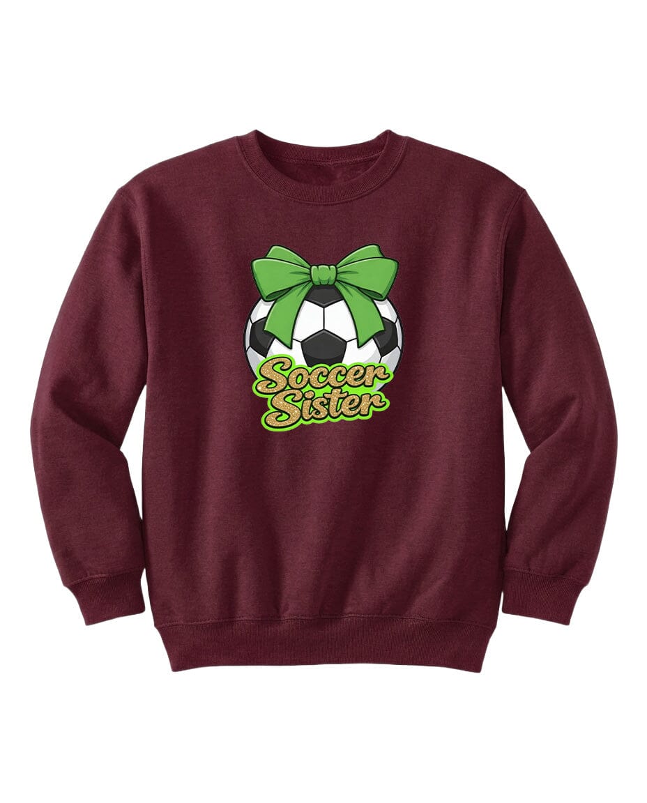 YOUTH Soccer Sister Chest Logo T Shirt | Hoodie | Long Sleeve | Sweatshirt | Crew Neck | Tank Top 2 Fiesta Doodle waterproof vinyl sticker. dishwasher safe outdoor sticker.