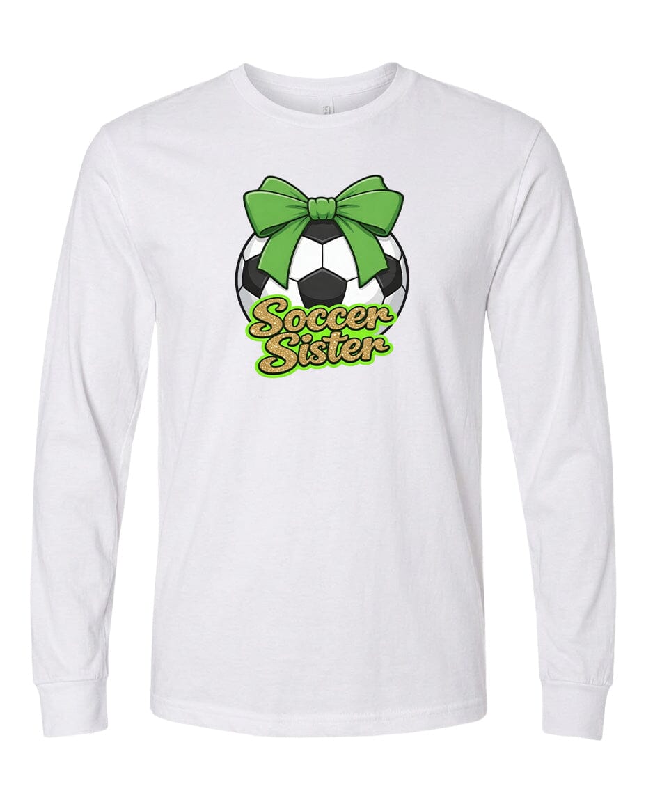 YOUTH Soccer Sister Chest Logo T Shirt | Hoodie | Long Sleeve | Sweatshirt | Crew Neck | Tank Top 2 Fiesta Doodle waterproof vinyl sticker. dishwasher safe outdoor sticker.
