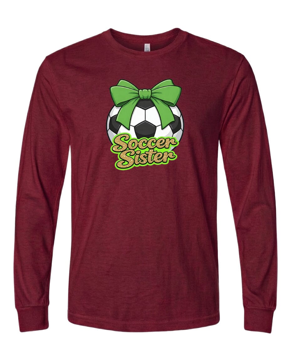 YOUTH Soccer Sister Chest Logo T Shirt | Hoodie | Long Sleeve | Sweatshirt | Crew Neck | Tank Top 2 Fiesta Doodle waterproof vinyl sticker. dishwasher safe outdoor sticker.