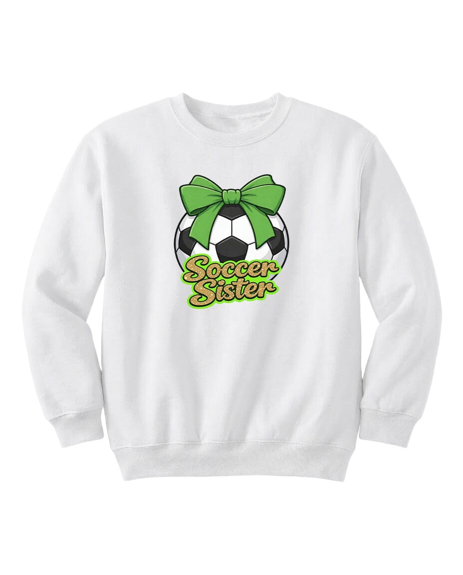 YOUTH Soccer Sister Chest Logo T Shirt | Hoodie | Long Sleeve | Sweatshirt | Crew Neck | Tank Top 2 Fiesta Doodle waterproof vinyl sticker. dishwasher safe outdoor sticker.