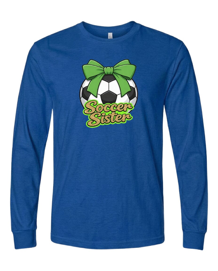 YOUTH Soccer Sister Chest Logo T Shirt | Hoodie | Long Sleeve | Sweatshirt | Crew Neck | Tank Top 2 Fiesta Doodle waterproof vinyl sticker. dishwasher safe outdoor sticker.
