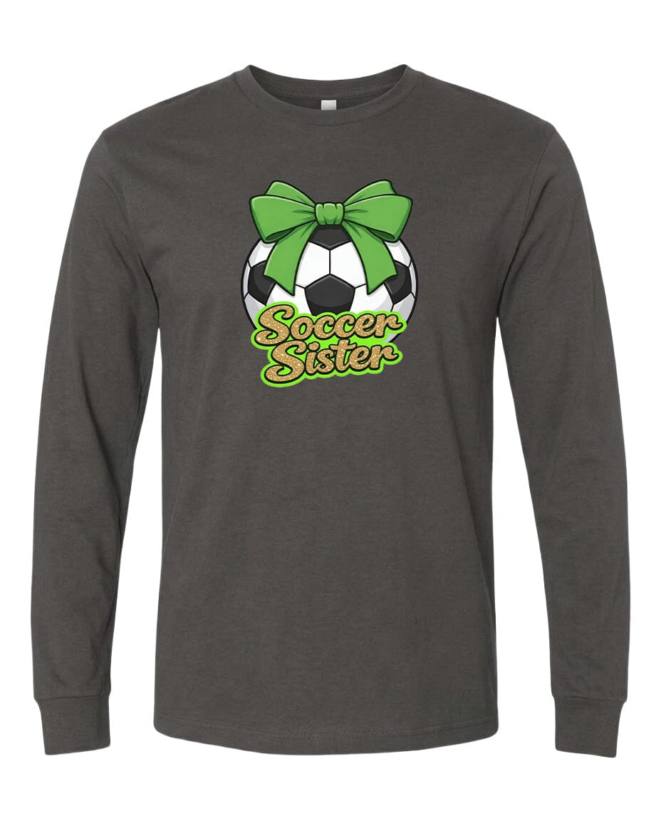 YOUTH Soccer Sister Chest Logo T Shirt | Hoodie | Long Sleeve | Sweatshirt | Crew Neck | Tank Top 2 Fiesta Doodle waterproof vinyl sticker. dishwasher safe outdoor sticker.
