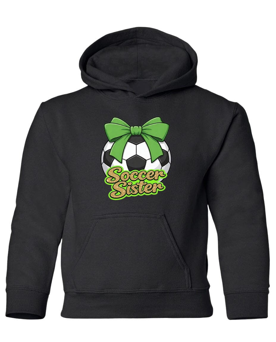 YOUTH Soccer Sister Chest Logo T Shirt | Hoodie | Long Sleeve | Sweatshirt | Crew Neck | Tank Top 2 Fiesta Doodle Heavyweight Hoodie YXS Black waterproof vinyl sticker. dishwasher safe outdoor sticker.