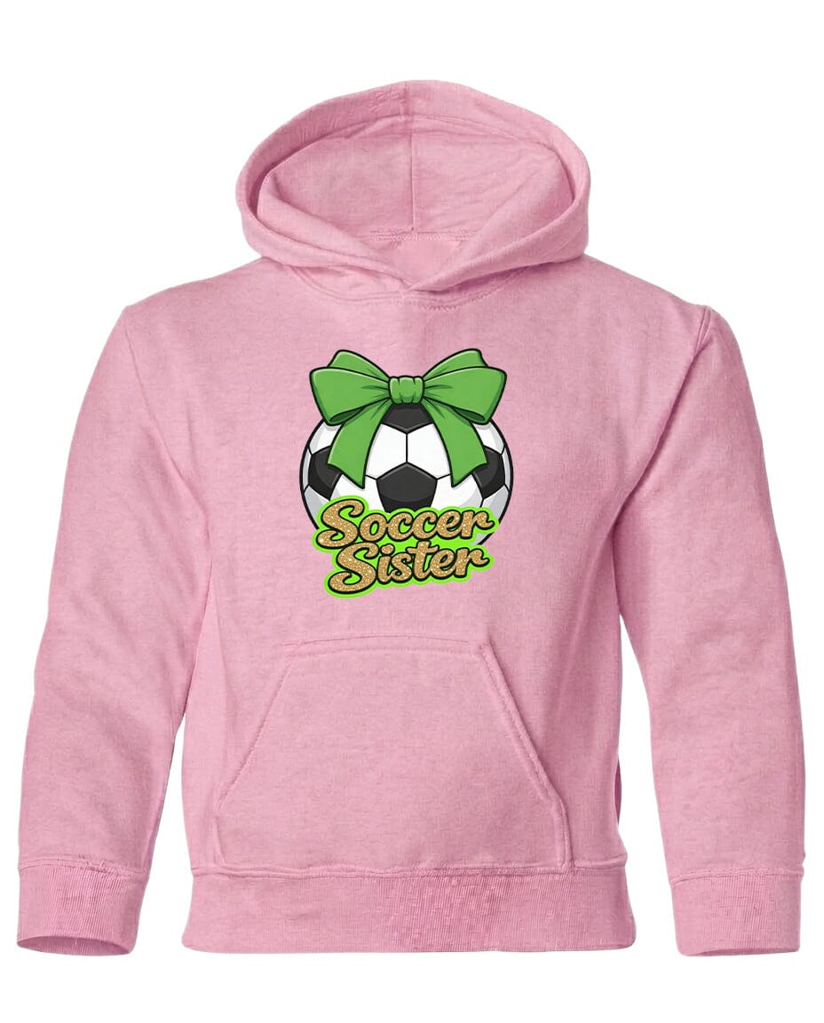 YOUTH Soccer Sister Chest Logo T Shirt | Hoodie | Long Sleeve | Sweatshirt | Crew Neck | Tank Top 2 Fiesta Doodle Heavyweight Hoodie YXS Light Pink waterproof vinyl sticker. dishwasher safe outdoor sticker.