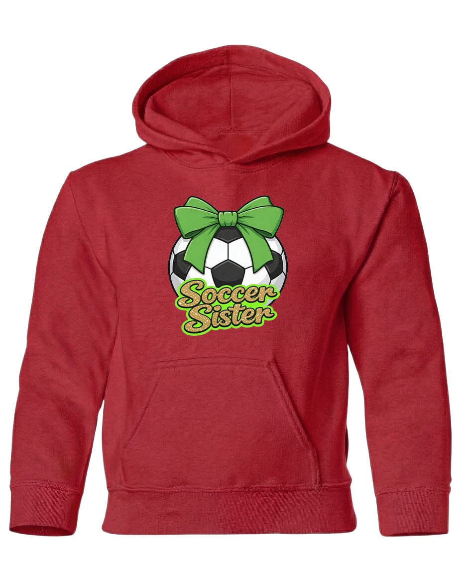 YOUTH Soccer Sister Chest Logo T Shirt | Hoodie | Long Sleeve | Sweatshirt | Crew Neck | Tank Top 2 Fiesta Doodle Heavyweight Hoodie YXS Red waterproof vinyl sticker. dishwasher safe outdoor sticker.