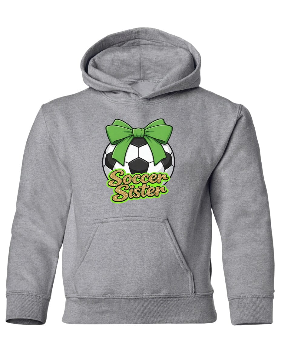 YOUTH Soccer Sister Chest Logo T Shirt | Hoodie | Long Sleeve | Sweatshirt | Crew Neck | Tank Top 2 Fiesta Doodle Heavyweight Hoodie YXS Sport Gray waterproof vinyl sticker. dishwasher safe outdoor sticker.