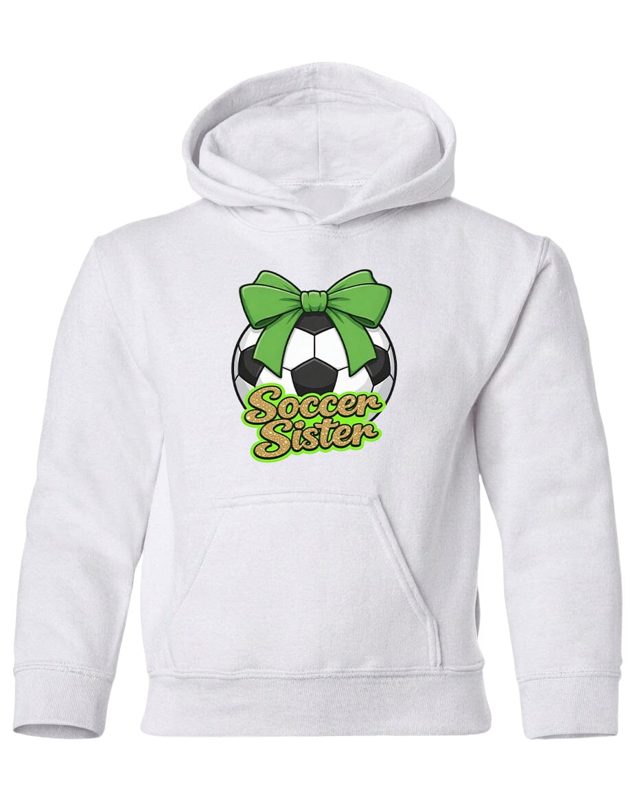 YOUTH Soccer Sister Chest Logo T Shirt | Hoodie | Long Sleeve | Sweatshirt | Crew Neck | Tank Top 2 Fiesta Doodle Heavyweight Hoodie YXS White waterproof vinyl sticker. dishwasher safe outdoor sticker.