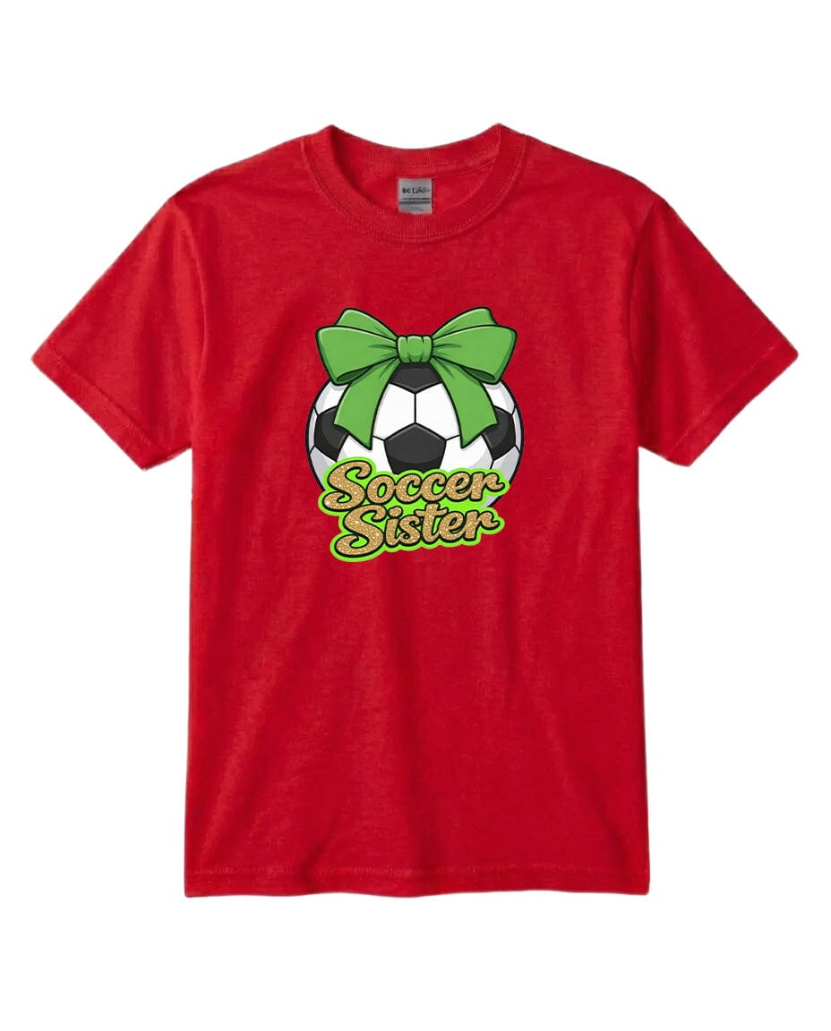 YOUTH Soccer Sister Chest Logo T Shirt | Hoodie | Long Sleeve | Sweatshirt | Crew Neck | Tank Top 2 Fiesta Doodle T Shirt YXS Red waterproof vinyl sticker. dishwasher safe outdoor sticker.