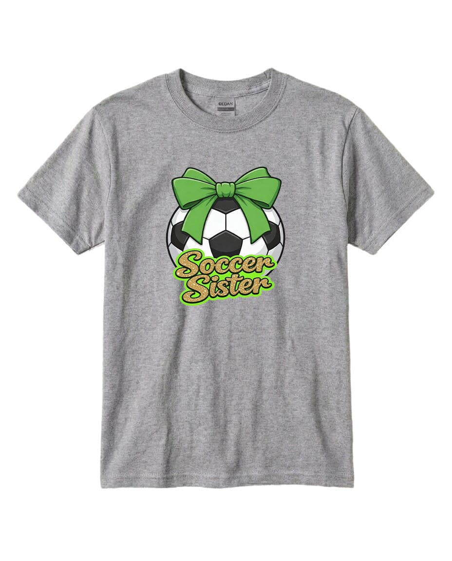 YOUTH Soccer Sister Chest Logo T Shirt | Hoodie | Long Sleeve | Sweatshirt | Crew Neck | Tank Top 2 Fiesta Doodle T Shirt YXS Sport Gray waterproof vinyl sticker. dishwasher safe outdoor sticker.