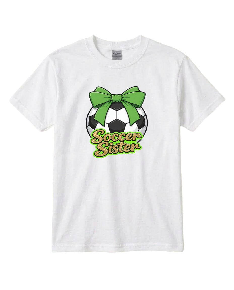 YOUTH Soccer Sister Chest Logo T Shirt | Hoodie | Long Sleeve | Sweatshirt | Crew Neck | Tank Top 2 Fiesta Doodle T Shirt YXS White waterproof vinyl sticker. dishwasher safe outdoor sticker.