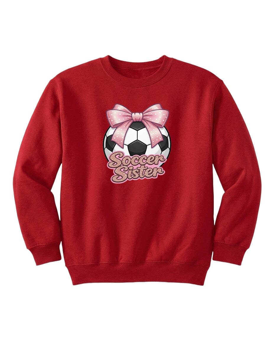 Youth Soccer Sister Chest Logo T Shirt | Hoodie | Long Sleeve | Sweatshirt | Crew Neck | Tank Top Fiesta Doodle waterproof vinyl sticker. dishwasher safe outdoor sticker.