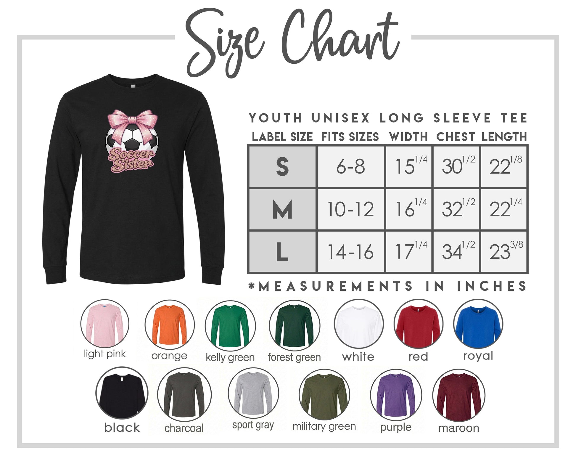Youth Soccer Sister Chest Logo T Shirt | Hoodie | Long Sleeve | Sweatshirt | Crew Neck | Tank Top Fiesta Doodle waterproof vinyl sticker. dishwasher safe outdoor sticker.