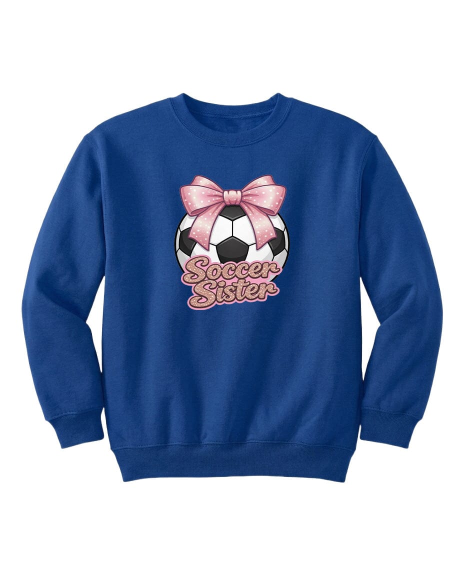 Youth Soccer Sister Chest Logo T Shirt | Hoodie | Long Sleeve | Sweatshirt | Crew Neck | Tank Top Fiesta Doodle waterproof vinyl sticker. dishwasher safe outdoor sticker.