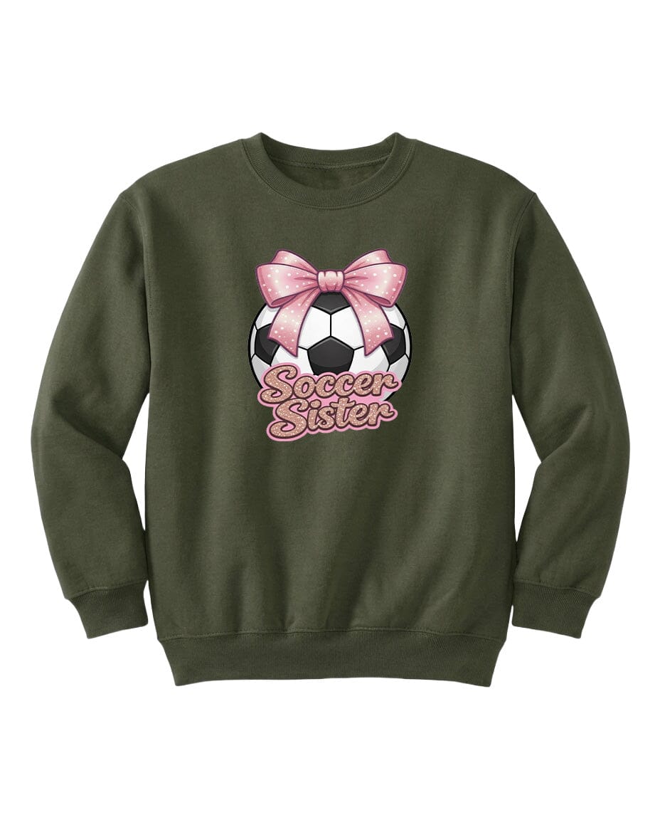Youth Soccer Sister Chest Logo T Shirt | Hoodie | Long Sleeve | Sweatshirt | Crew Neck | Tank Top Fiesta Doodle waterproof vinyl sticker. dishwasher safe outdoor sticker.