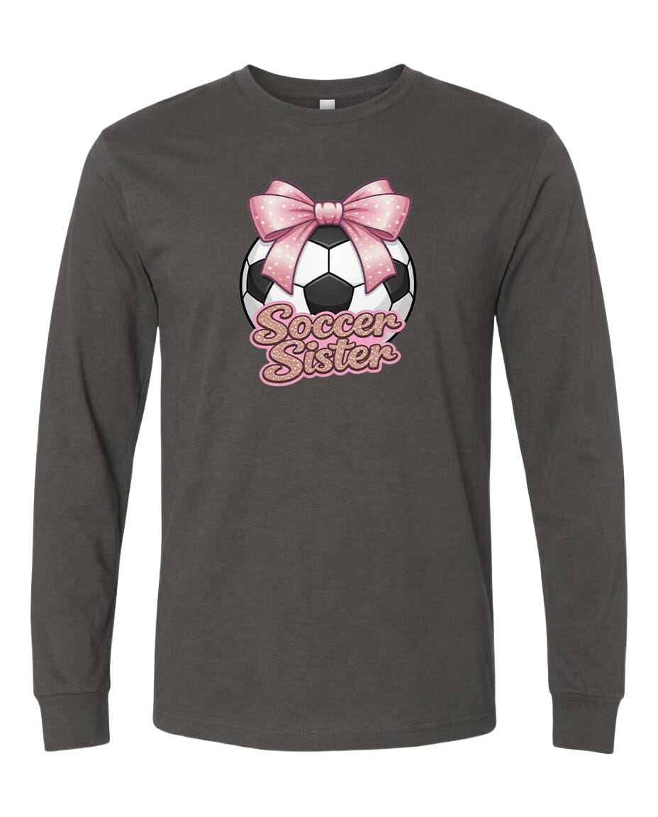 Youth Soccer Sister Chest Logo T Shirt | Hoodie | Long Sleeve | Sweatshirt | Crew Neck | Tank Top Fiesta Doodle waterproof vinyl sticker. dishwasher safe outdoor sticker.