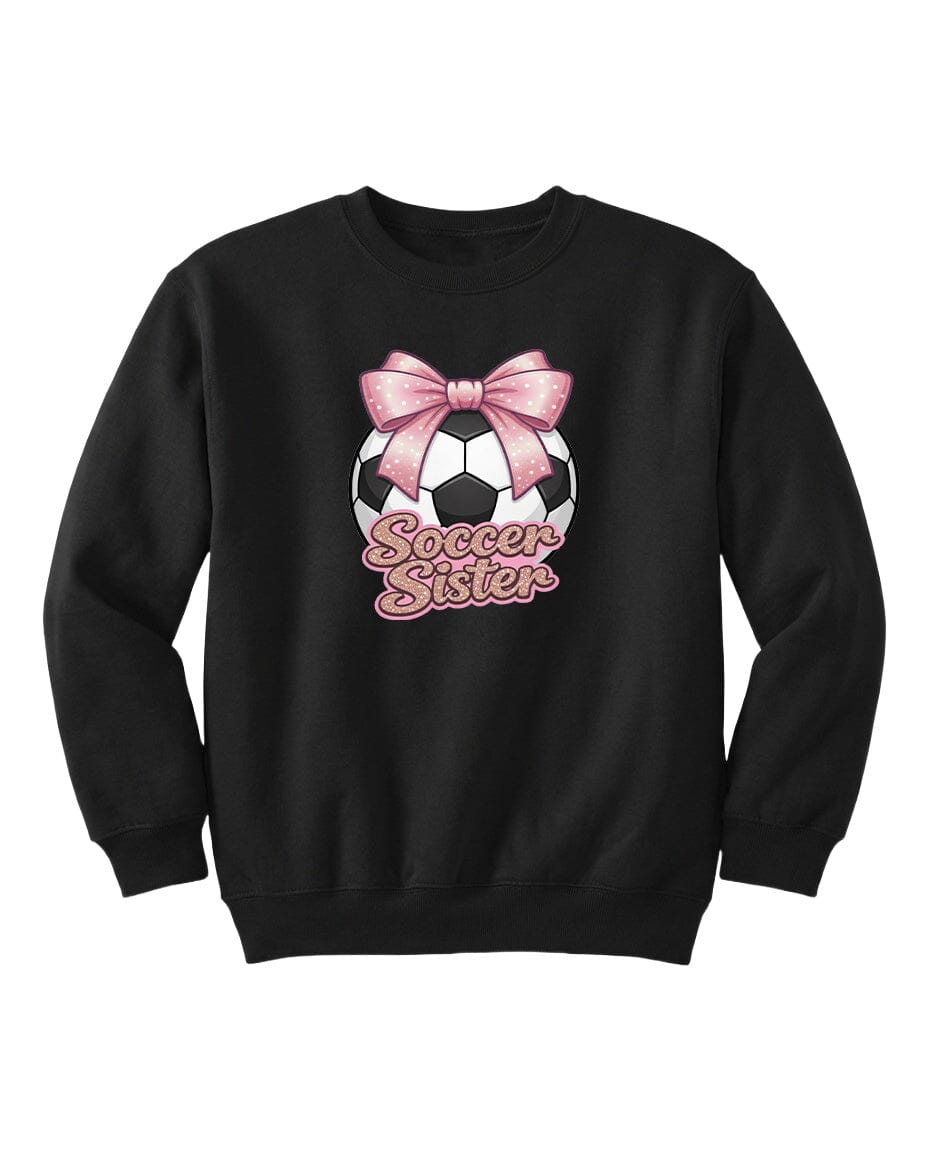 Youth Soccer Sister Chest Logo T Shirt | Hoodie | Long Sleeve | Sweatshirt | Crew Neck | Tank Top Fiesta Doodle waterproof vinyl sticker. dishwasher safe outdoor sticker.