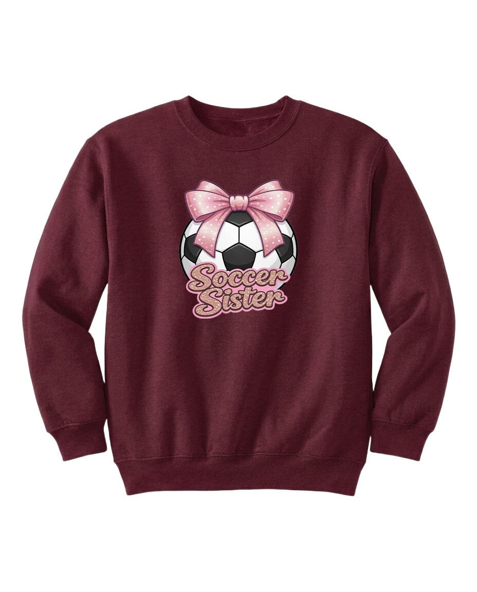 Youth Soccer Sister Chest Logo T Shirt | Hoodie | Long Sleeve | Sweatshirt | Crew Neck | Tank Top Fiesta Doodle waterproof vinyl sticker. dishwasher safe outdoor sticker.