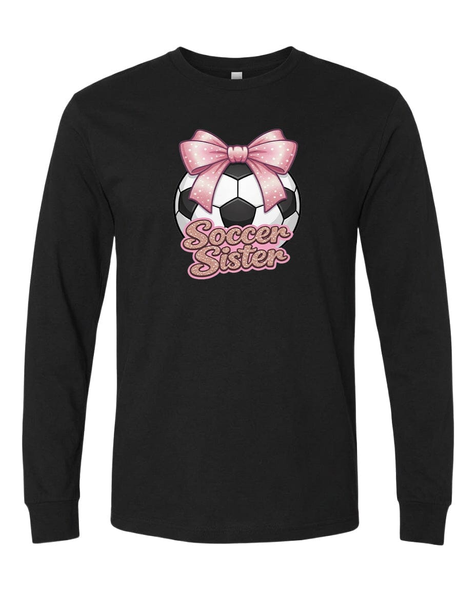 Youth Soccer Sister Chest Logo T Shirt | Hoodie | Long Sleeve | Sweatshirt | Crew Neck | Tank Top Fiesta Doodle waterproof vinyl sticker. dishwasher safe outdoor sticker.