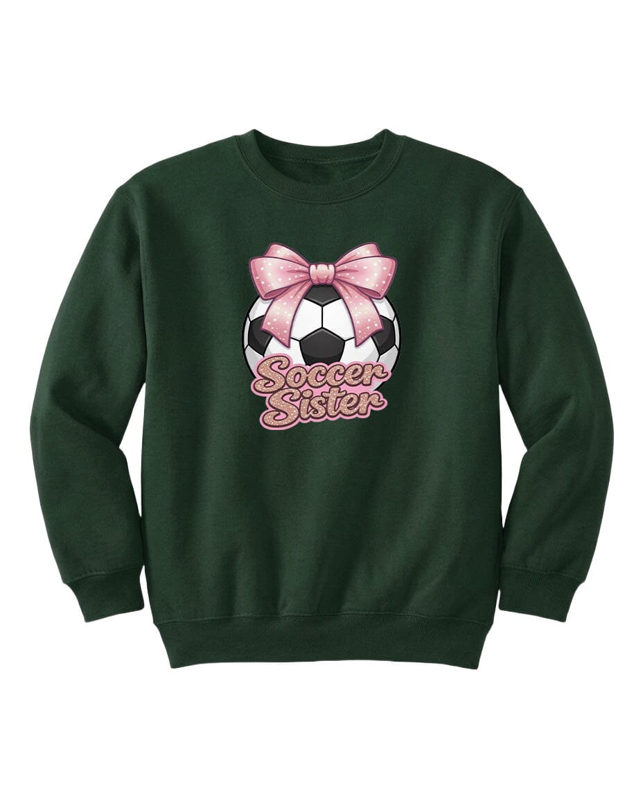 Youth Soccer Sister Chest Logo T Shirt | Hoodie | Long Sleeve | Sweatshirt | Crew Neck | Tank Top Fiesta Doodle waterproof vinyl sticker. dishwasher safe outdoor sticker.