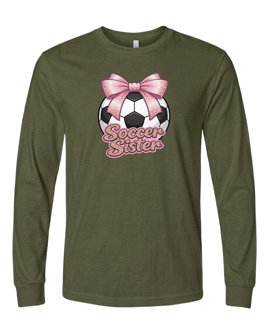 Youth Soccer Sister Chest Logo T Shirt | Hoodie | Long Sleeve | Sweatshirt | Crew Neck | Tank Top Fiesta Doodle waterproof vinyl sticker. dishwasher safe outdoor sticker.
