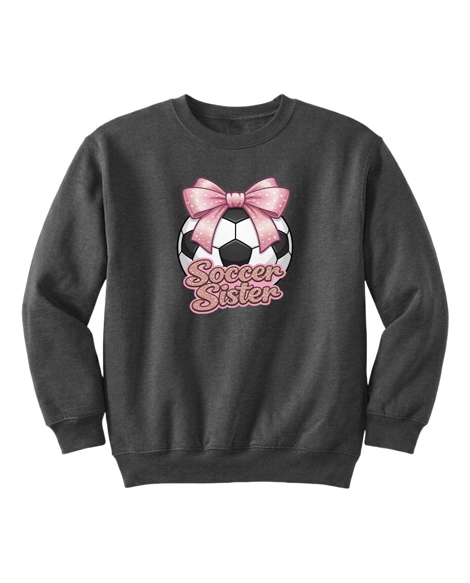 Youth Soccer Sister Chest Logo T Shirt | Hoodie | Long Sleeve | Sweatshirt | Crew Neck | Tank Top Fiesta Doodle waterproof vinyl sticker. dishwasher safe outdoor sticker.