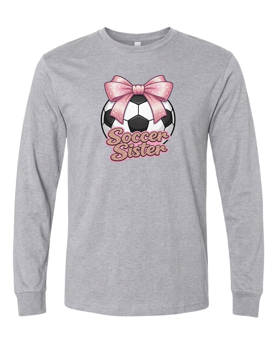 Youth Soccer Sister Chest Logo T Shirt | Hoodie | Long Sleeve | Sweatshirt | Crew Neck | Tank Top Fiesta Doodle waterproof vinyl sticker. dishwasher safe outdoor sticker.