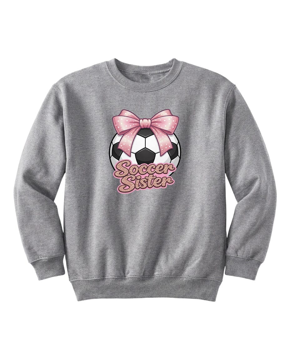 Youth Soccer Sister Chest Logo T Shirt | Hoodie | Long Sleeve | Sweatshirt | Crew Neck | Tank Top Fiesta Doodle waterproof vinyl sticker. dishwasher safe outdoor sticker.