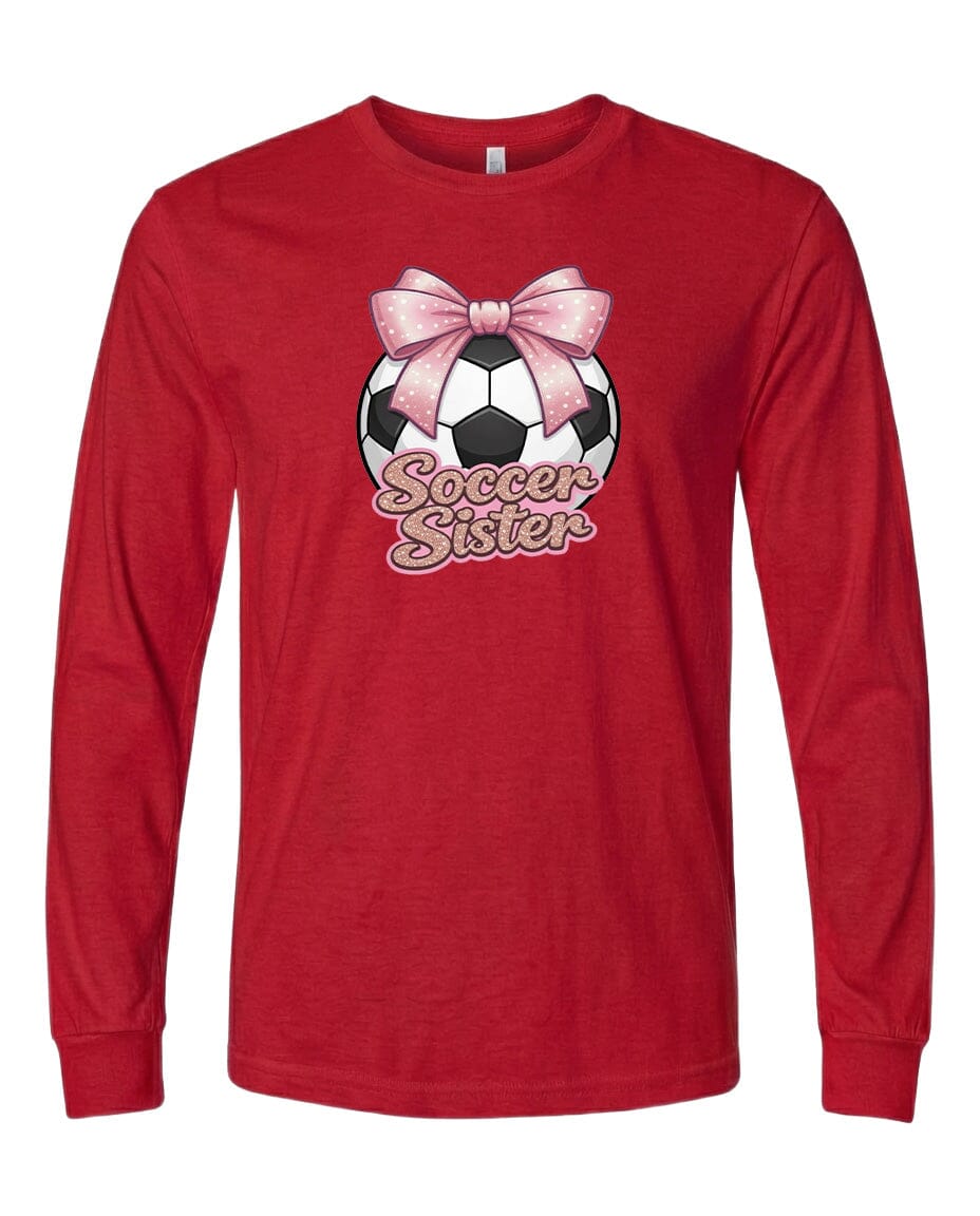 Youth Soccer Sister Chest Logo T Shirt | Hoodie | Long Sleeve | Sweatshirt | Crew Neck | Tank Top Fiesta Doodle waterproof vinyl sticker. dishwasher safe outdoor sticker.