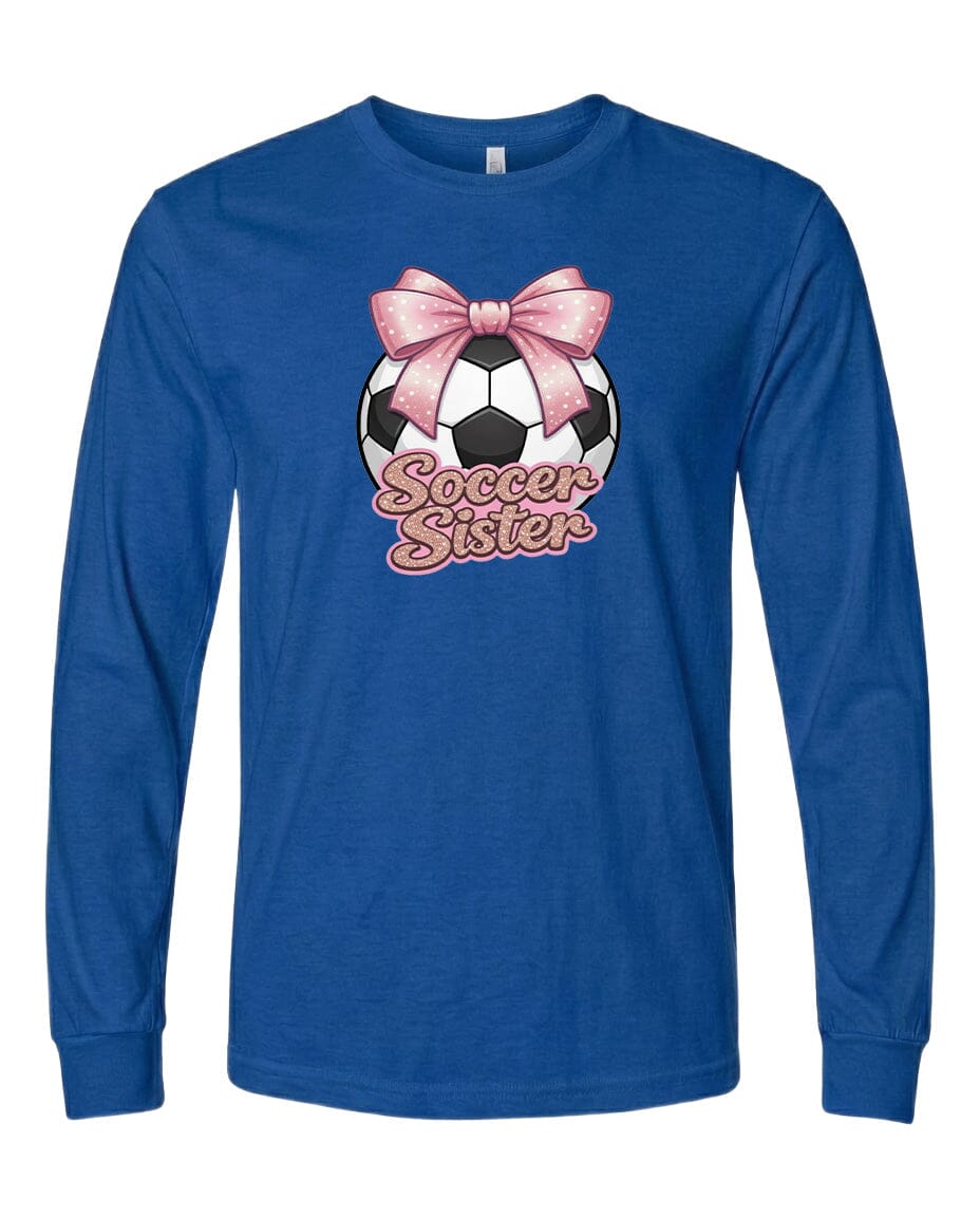 Youth Soccer Sister Chest Logo T Shirt | Hoodie | Long Sleeve | Sweatshirt | Crew Neck | Tank Top Fiesta Doodle waterproof vinyl sticker. dishwasher safe outdoor sticker.