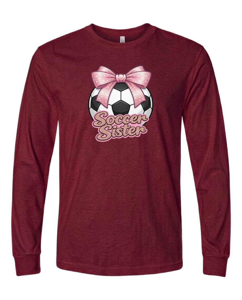 Youth Soccer Sister Chest Logo T Shirt | Hoodie | Long Sleeve | Sweatshirt | Crew Neck | Tank Top Fiesta Doodle waterproof vinyl sticker. dishwasher safe outdoor sticker.