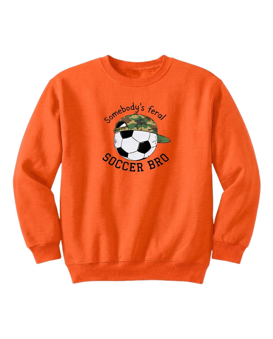 YOUTH Somebody's Feral Soccer Bro Chest Logo T Shirt | Hoodie | Long Sleeve | Sweatshirt | Crew Neck | Tank Top Fiesta Doodle waterproof vinyl sticker. dishwasher safe outdoor sticker.