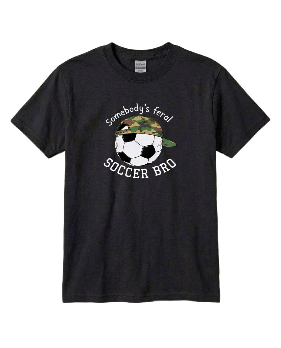 YOUTH Somebody's Feral Soccer Bro Chest Logo T Shirt | Hoodie | Long Sleeve | Sweatshirt | Crew Neck | Tank Top Fiesta Doodle waterproof vinyl sticker. dishwasher safe outdoor sticker.