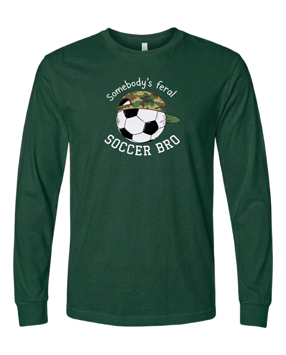 YOUTH Somebody's Feral Soccer Bro Chest Logo T Shirt | Hoodie | Long Sleeve | Sweatshirt | Crew Neck | Tank Top Fiesta Doodle waterproof vinyl sticker. dishwasher safe outdoor sticker.